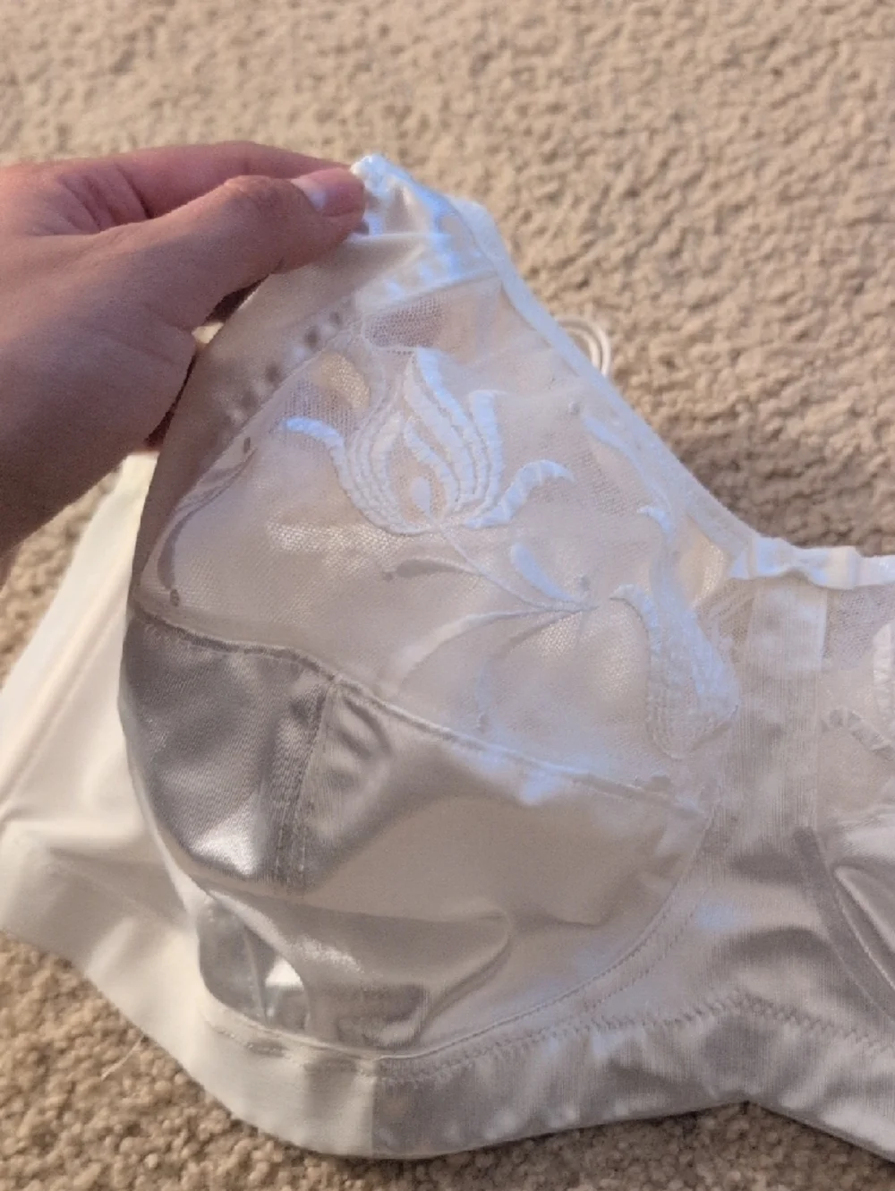 Elomi White Lace Underwire Bra